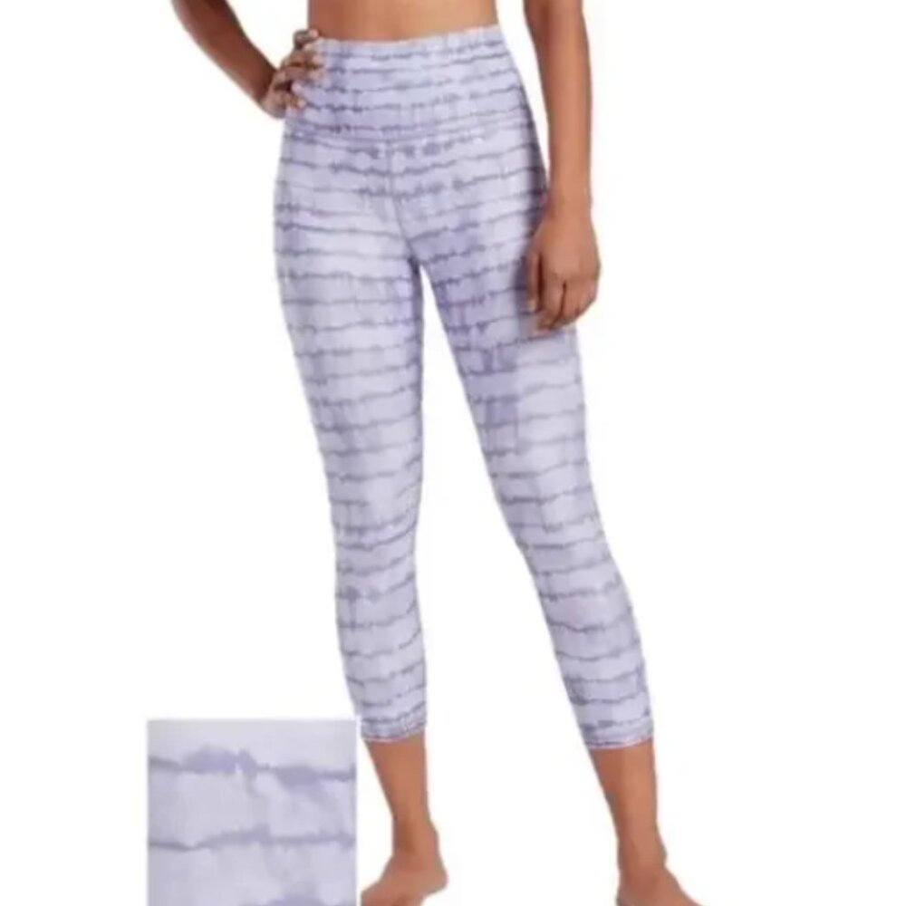 Athleta Elation Printed Capri Tie-Dye Leggings, Purple - Size XS